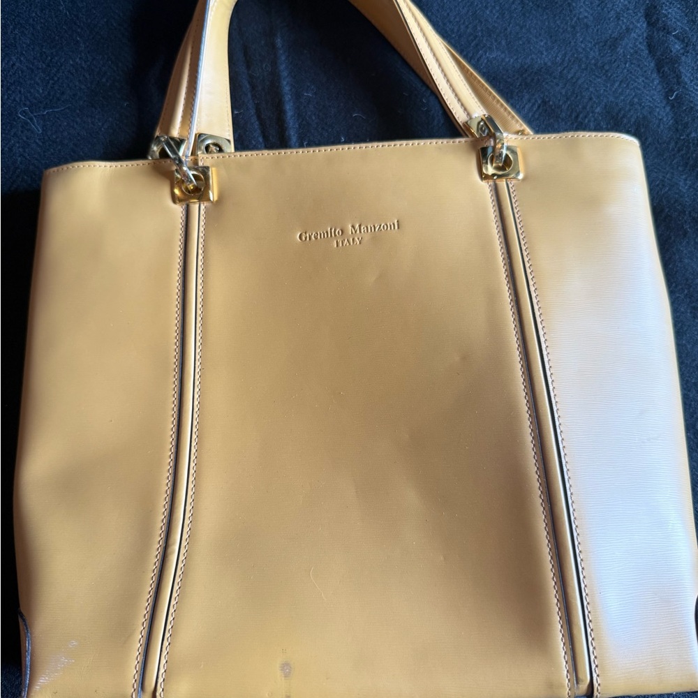Gremito Manzoni Italy Yellow Leather purse